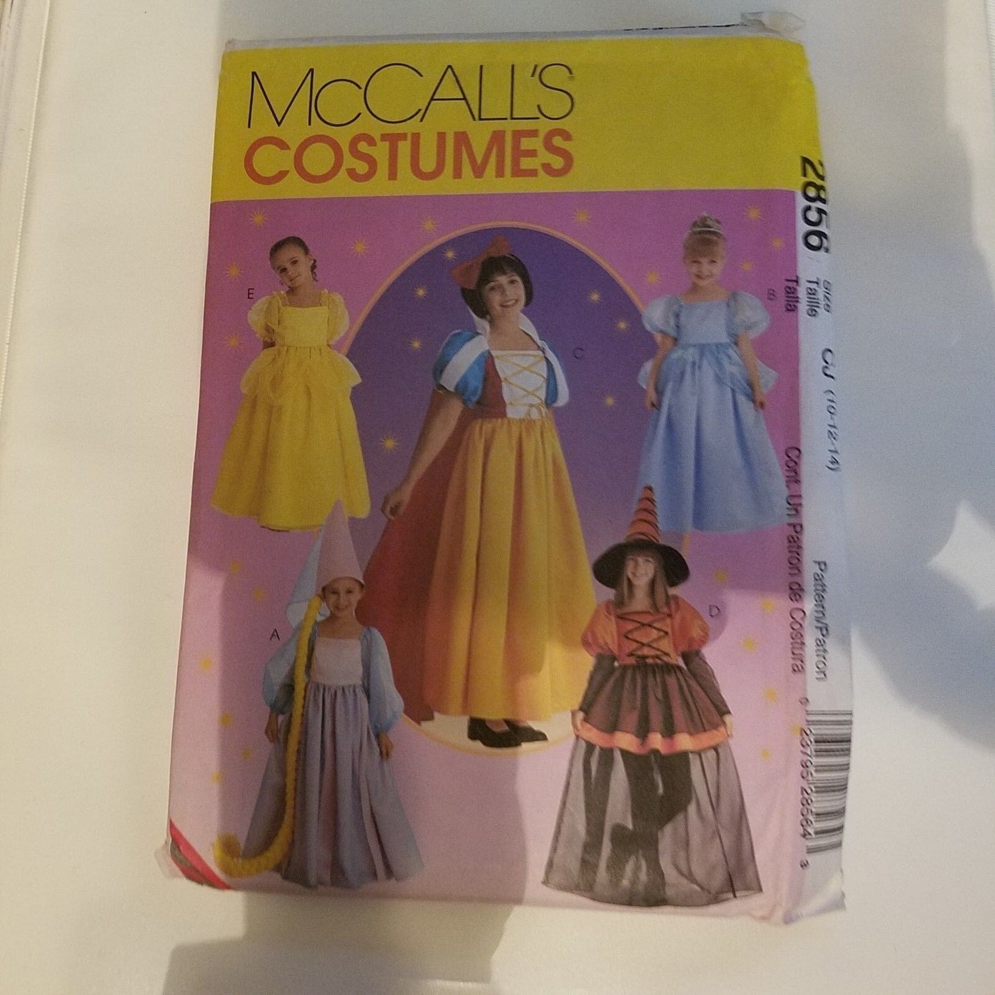 Pattern McCall's # 2856 Costume Size 10 12 14 Disney Princesses Snow White