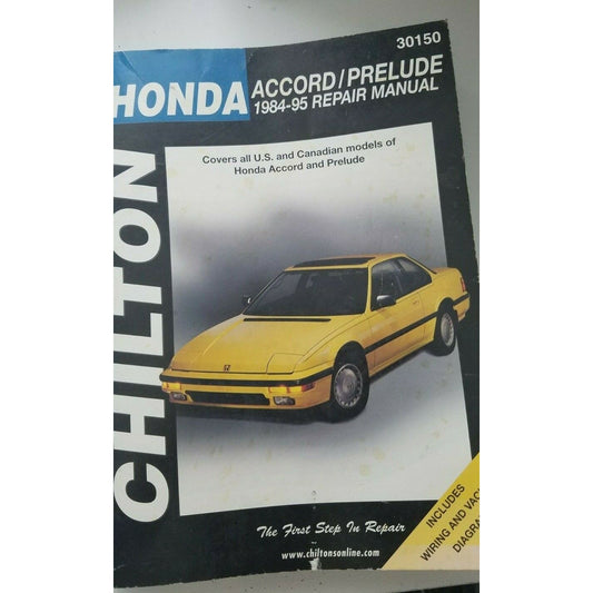 1984 - 95  Chilton's Honda Accord Prelude 1 Repair Manual # 30150