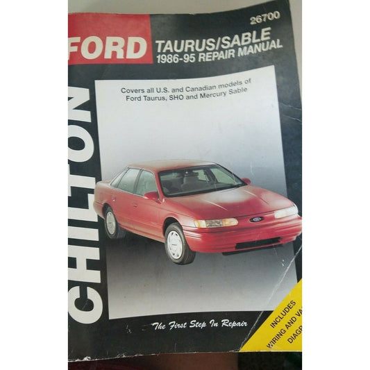 1986 - 95 Chilton's Ford Taurus SHO Mercury Sable Repair Manual  # 26700