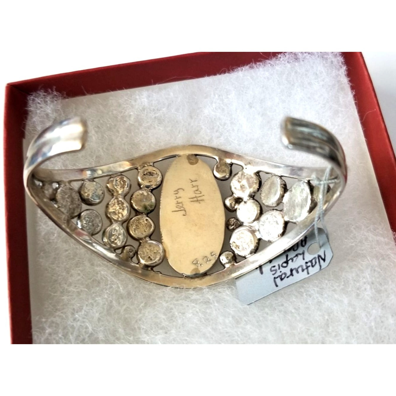 Bracelet Cuff 925 Silver Natrul Lapis Afganistan  47.4 Gr  236 ct  5 cm x 8 cm 30 mm open 40 mm High Silver Purple Silver Bubble