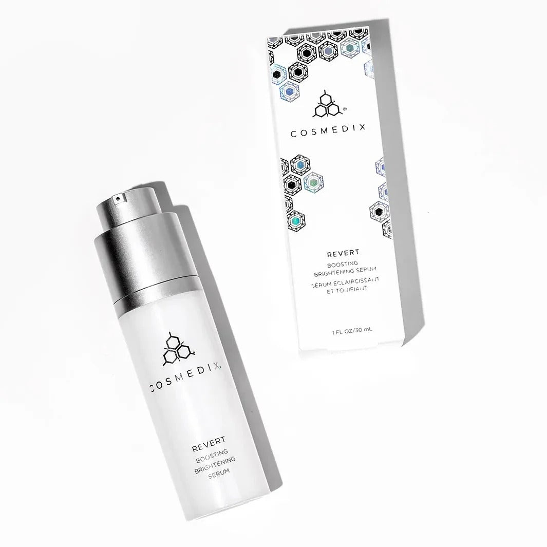 Skincare Cosmedix Revert Boosting Brightening Serum 1 oz 30ml reduce dark spots