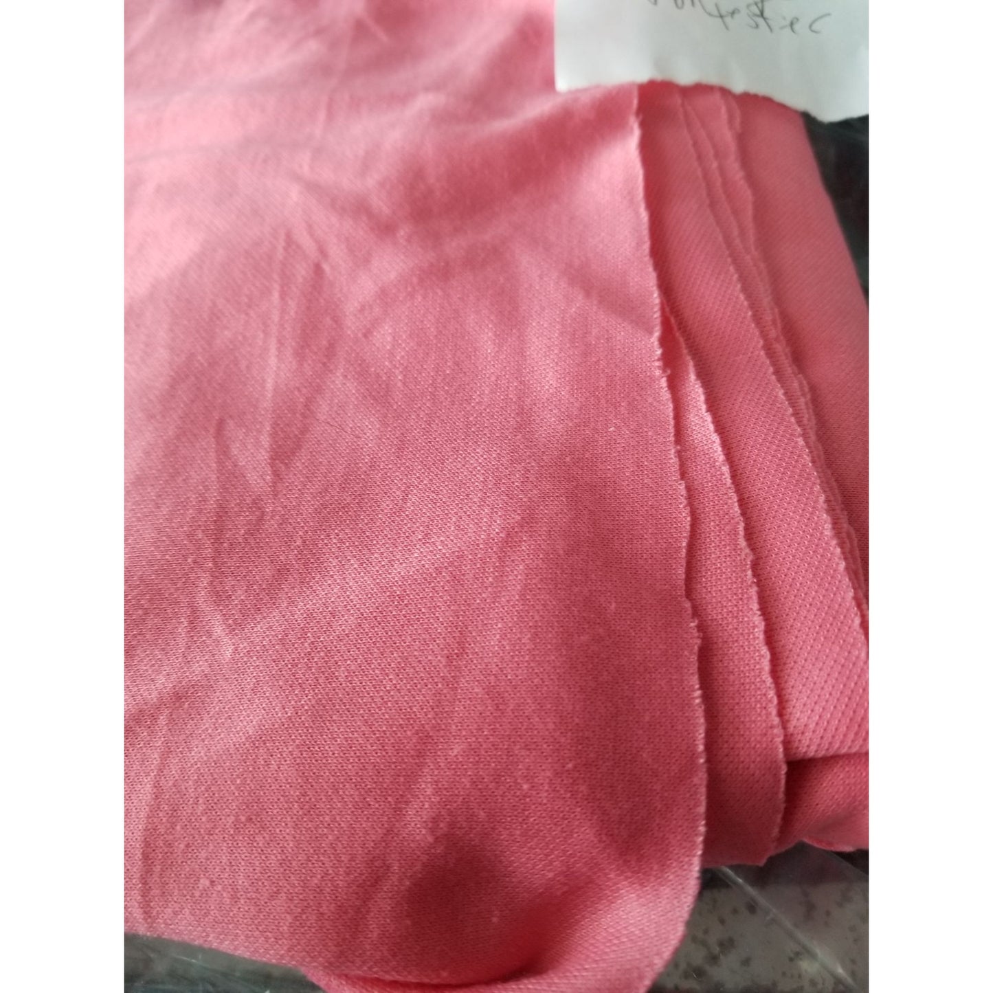 Material Peach  Light Polyester  Flowing  72" x 64"  Stretchy Flowing