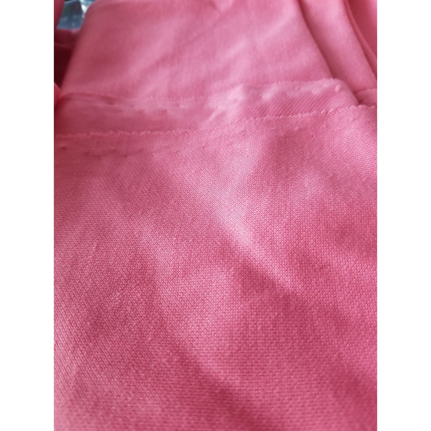 Material Peach  Light Polyester  Flowing  72" x 64"  Stretchy Flowing