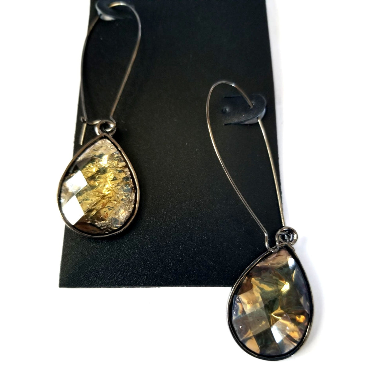 New York & Company Gold-Tone Teardrop Dangle Earrings