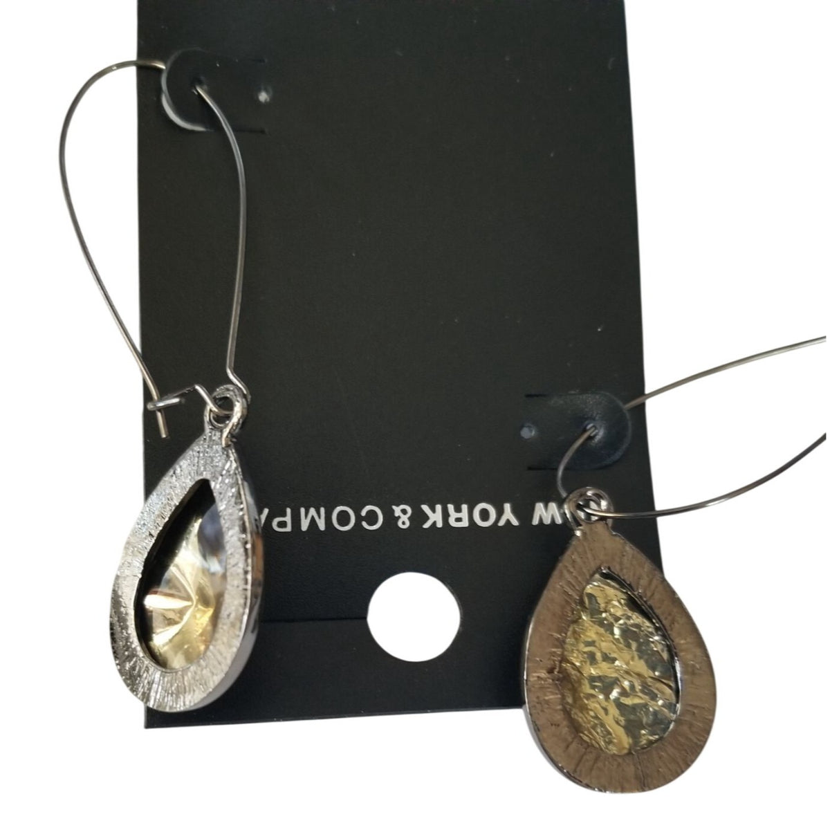 New York & Company Gold-Tone Teardrop Dangle Earrings