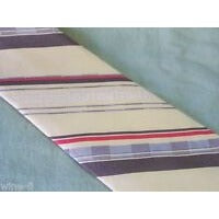 Tie Men's Silk Blend Hai Yan Neck Tie Red Yellow Brown White Stripes Narrow