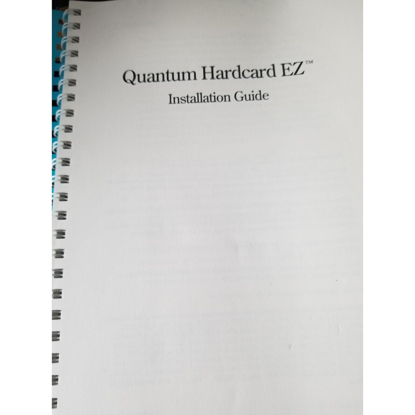 Quantum Hardcard EZ 105 Card and Installation Guide