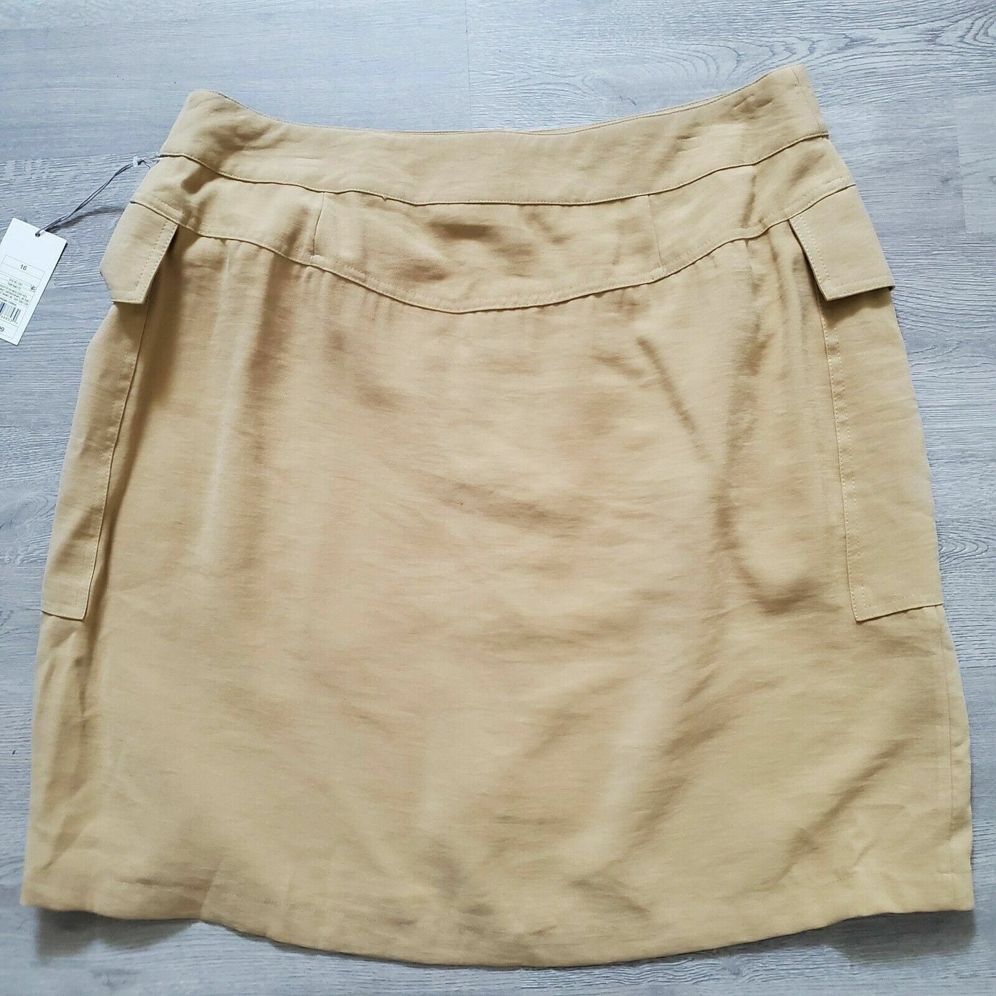 Skirt A New Day Women's Size 2 Tan High Rise Button Front Casual Pockets