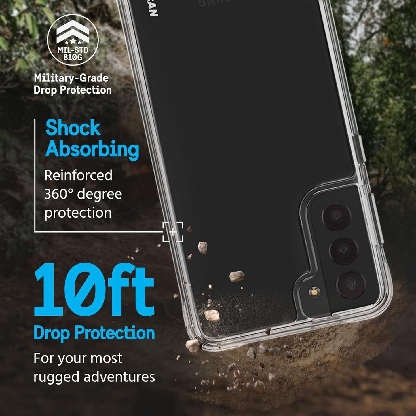 Pelican Samsung Galaxy S21 Case With Screen Protector [Wireless Charging Compatible] [10Ft MIL-Grade Drop Protection] Shockproof Phone Case