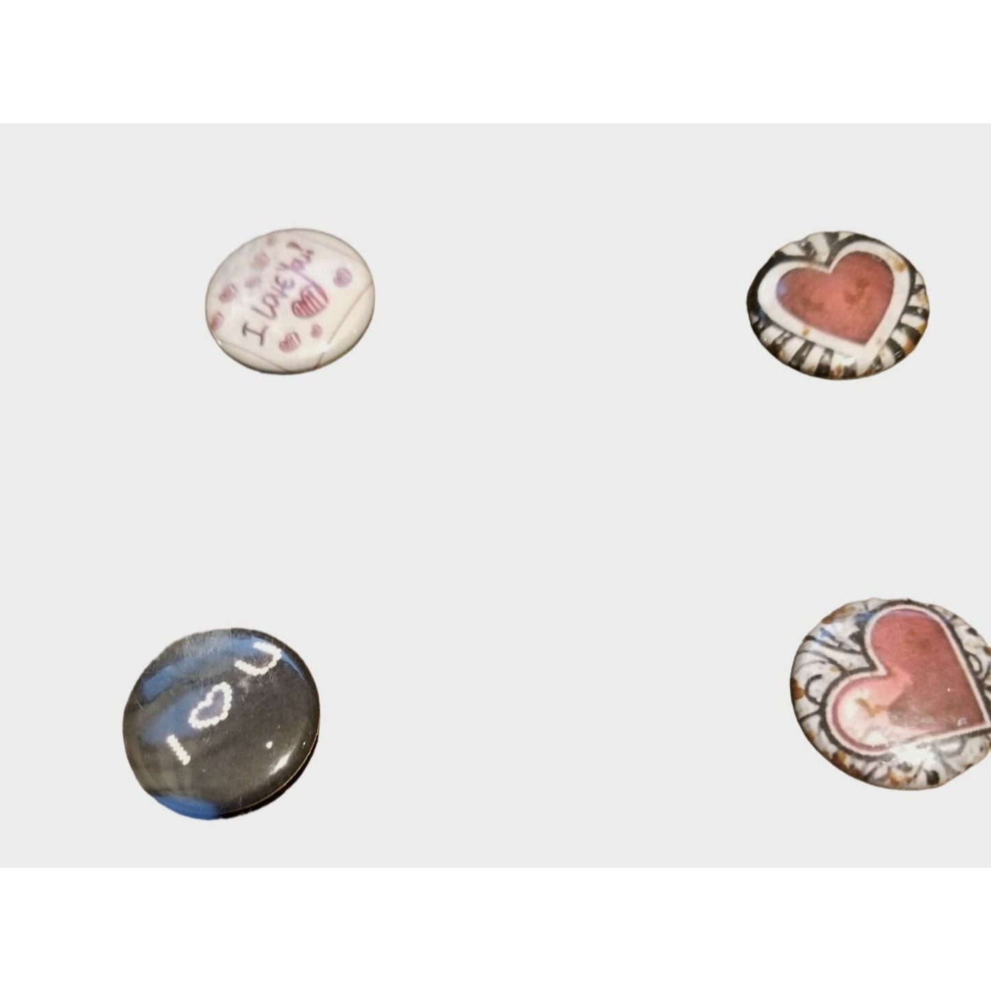 Wine Charms IL bere 4 piece Magnetic I love you Hearts  4