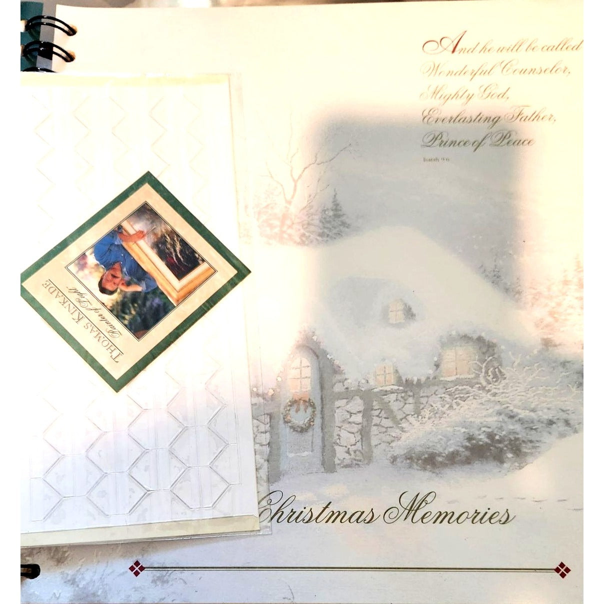 Thomas Kinkade Photo Album Our Christmas Memories 1999  20 pages both sides 9 x 9