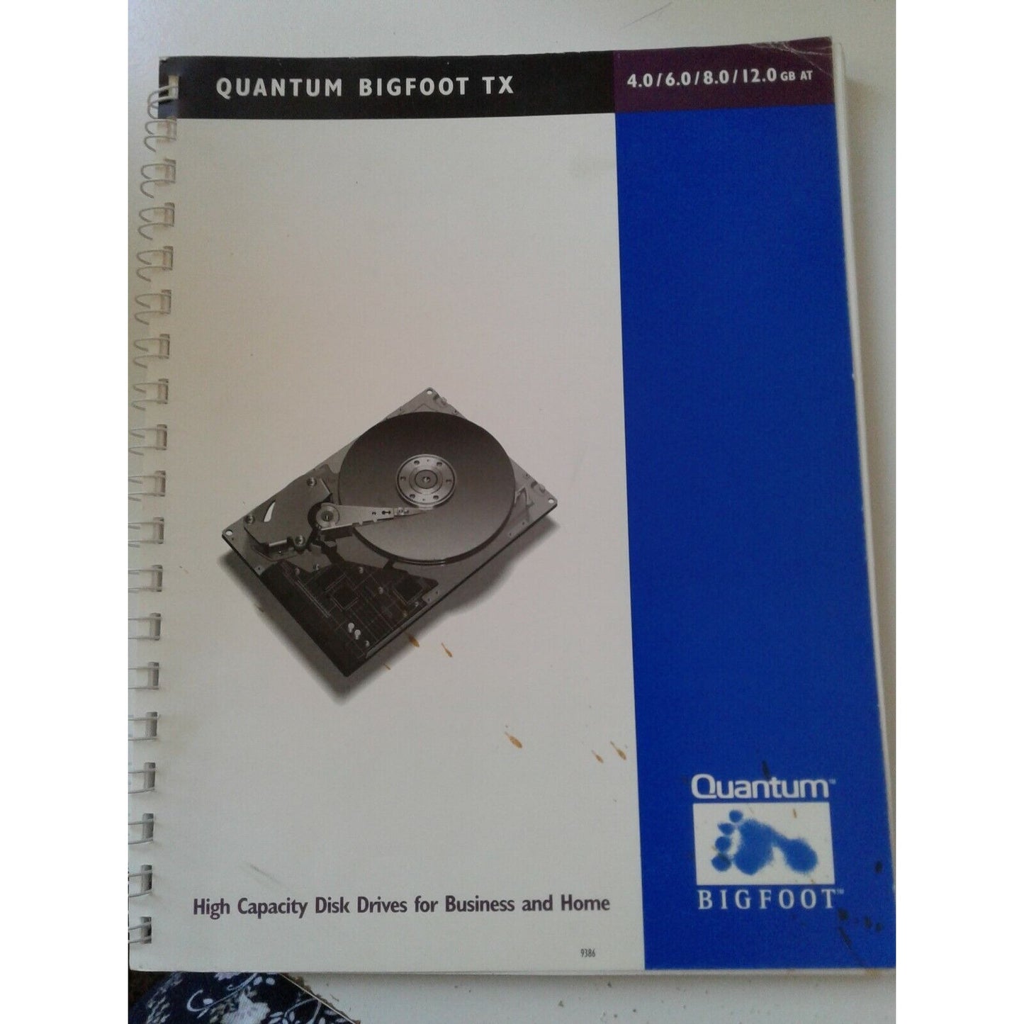 Manual Quantum Bigfoot TX 4.0 / 6.0 / 8.0 / 12.0 GB AT High Capacity Disk Drives