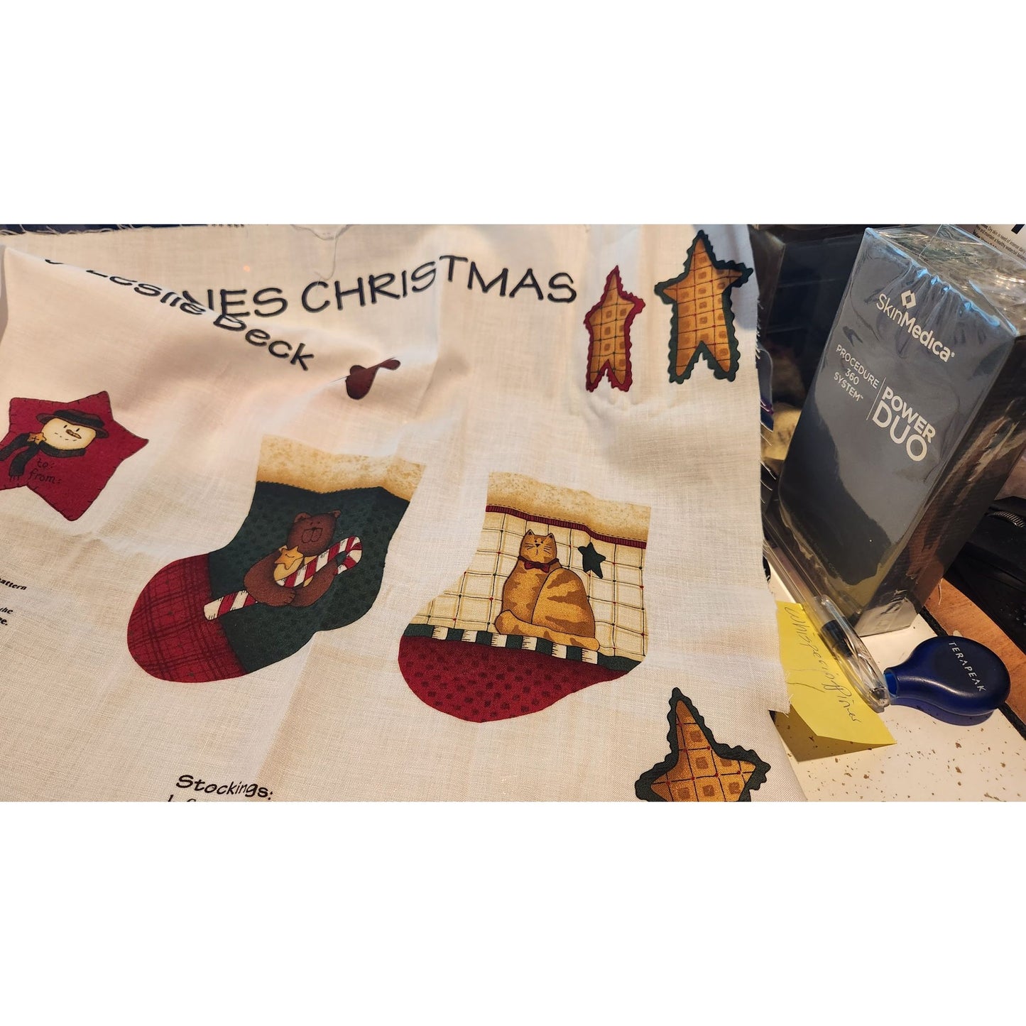 Craft Kit Whispering Pines Christmas Panel 36 x 60 Make several items applique