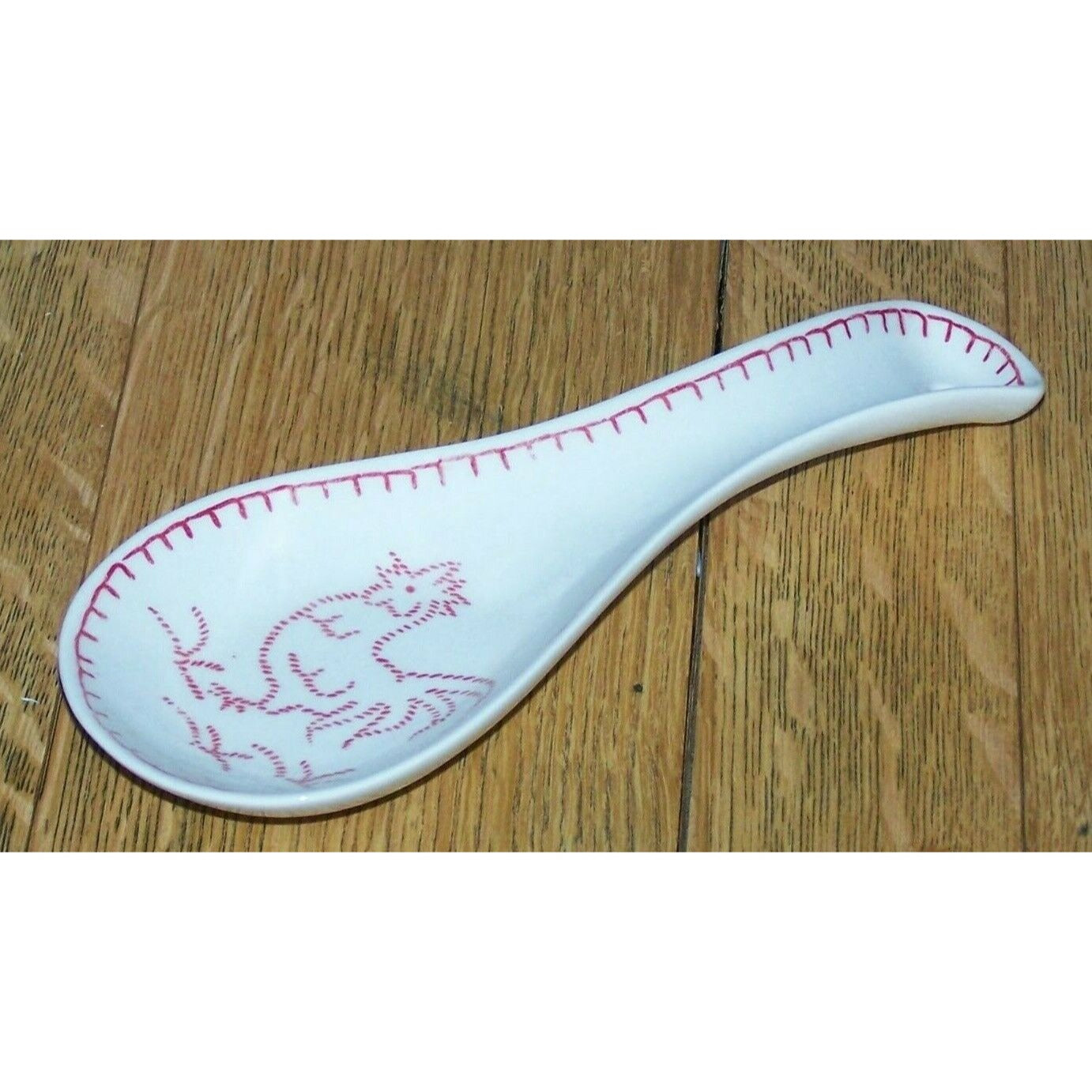 Spoon Rest Rooster Ceramic Andrea by Sadek 8 1/2" Hanging or Counter