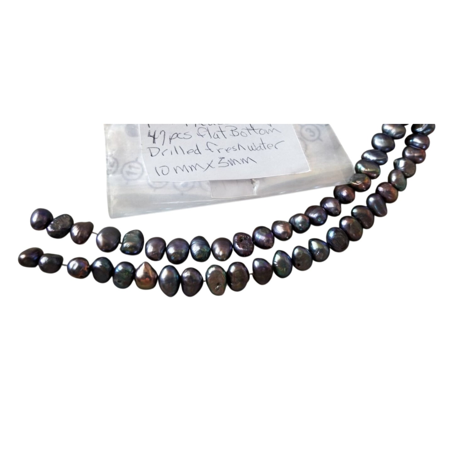 Loose Pearl Peacock  Pearl Bag  F 4   Oval 8 mm  Bin Pearl  20 Pcs  103.5  ct 20.7  gr  7" Drilled