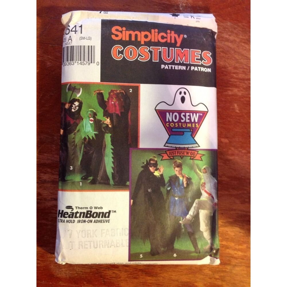 Pattern Simplicity # 8641 Size Small Medium Large Tunic Hood Mask Belt Costume