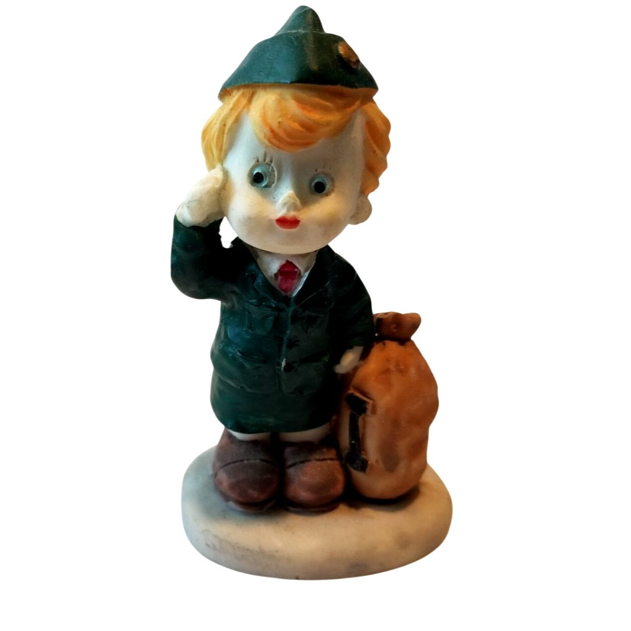 Statue set of 2  One Green one Green  3 1/2" tall 2" base