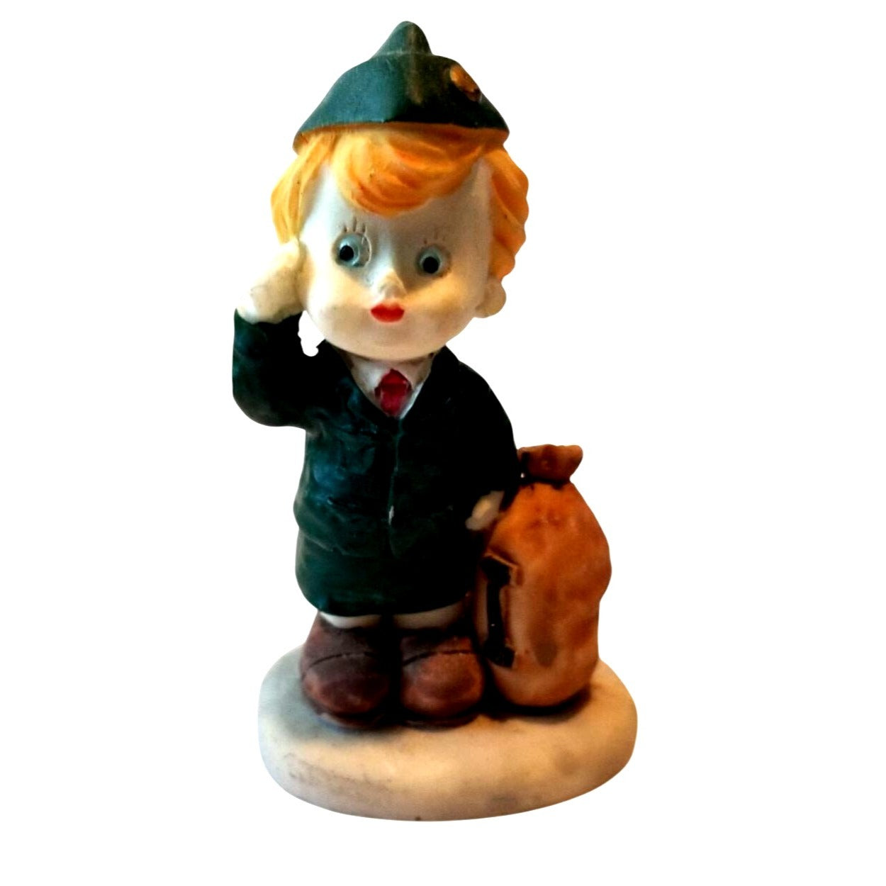 Statue set of 2  One Green one Green  3 1/2" tall 2" base