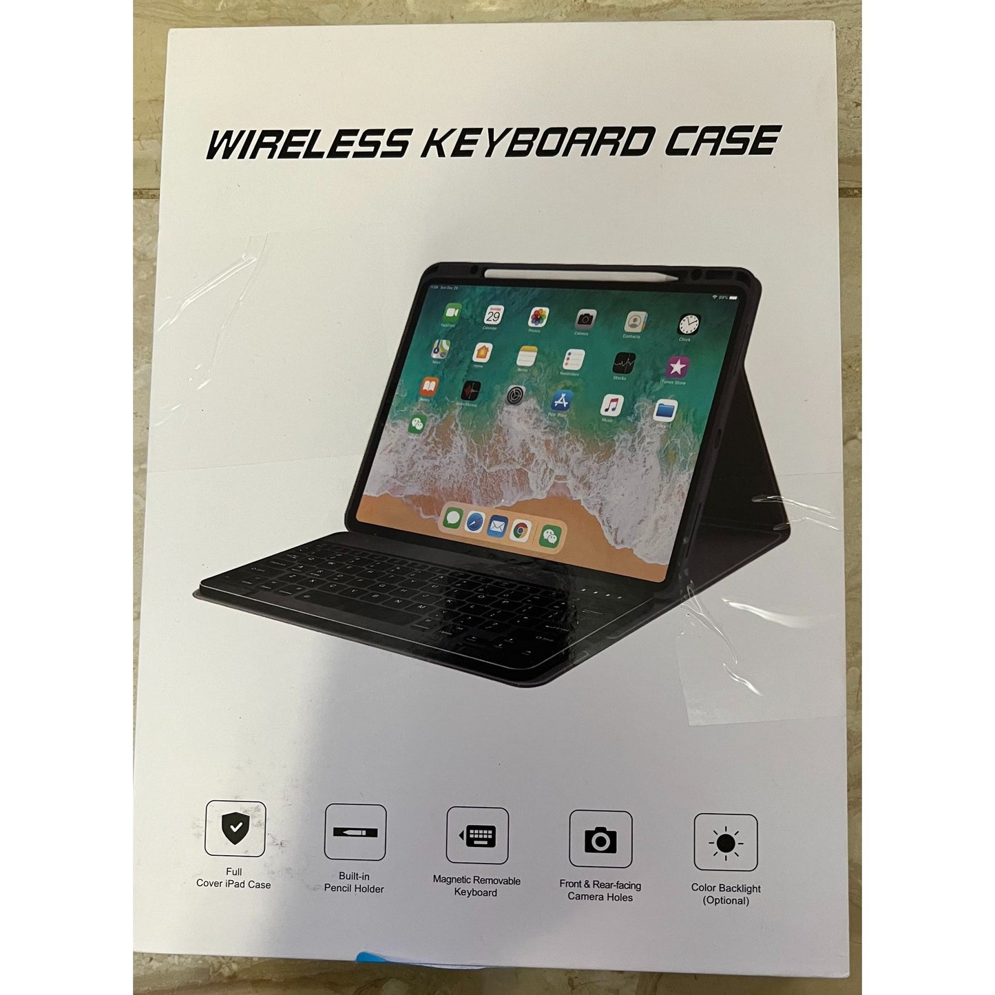 Ekbense Ultra-Slim Wireless Keyboard Case to New iPad Air 2020 & iPad Pro 2020