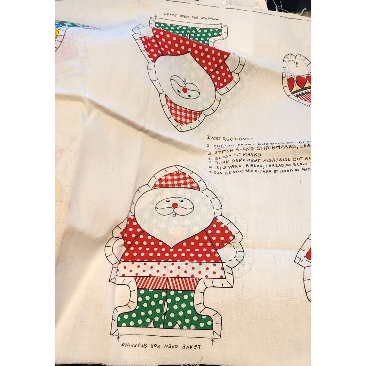 Craft Kit Ornaments Springs Mills, Inc. Pattern 4162  Tree Candy Cane Angel Santa Doll Bell  16" x 44"