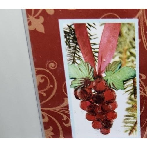 Ornament Christmas  Red Grape Cluster 4 1/2" Tall Epic Hanging