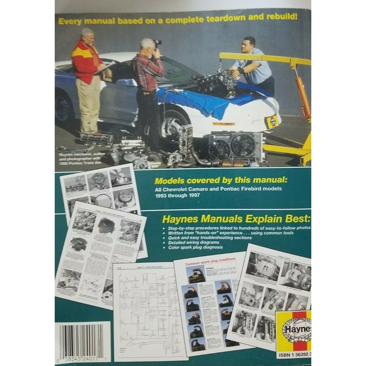 1993- 1997 Haynes Chevrolet Camaro Pontiac Firebird  thru  Auto Repair Manual