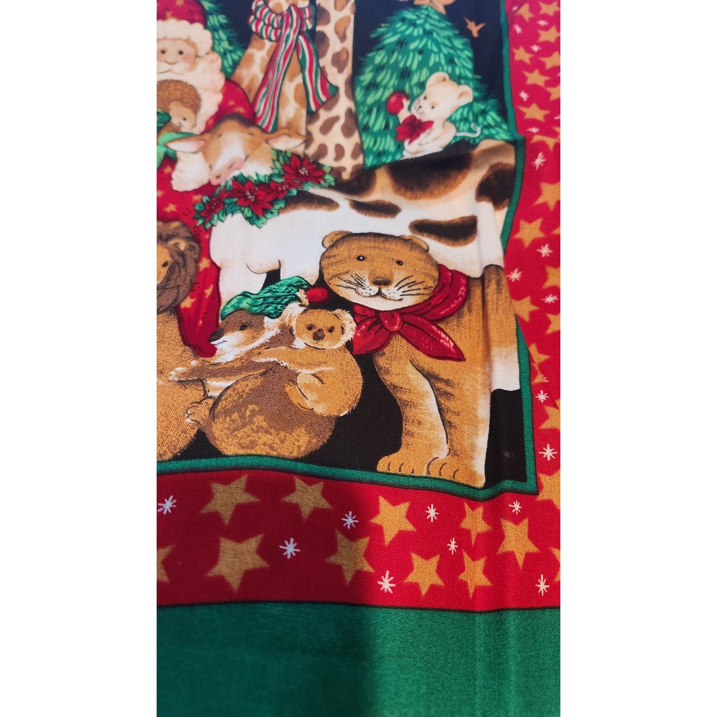 Craft Kit Holiday Napkin Panels 10 Pieces 23" x 17" Santa Tree Star Mouse Tiger Lion Elephant Zebra Lamb