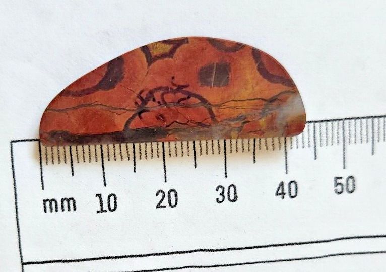 Gemstones Matched Pair Poppy Jasper 10 gr Earrings 50 ct Size 40mm x 10 mm