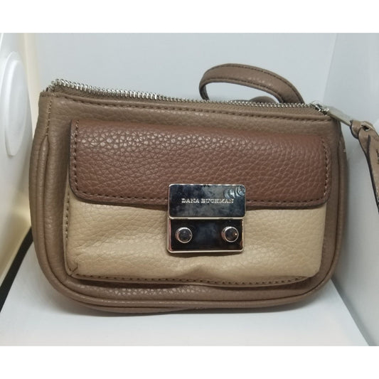 Purse Bag Dane Buchman Brown Snap Front Pocket Zip Top Zip inside Pocket 52" Strap  8" x 5" x 2"