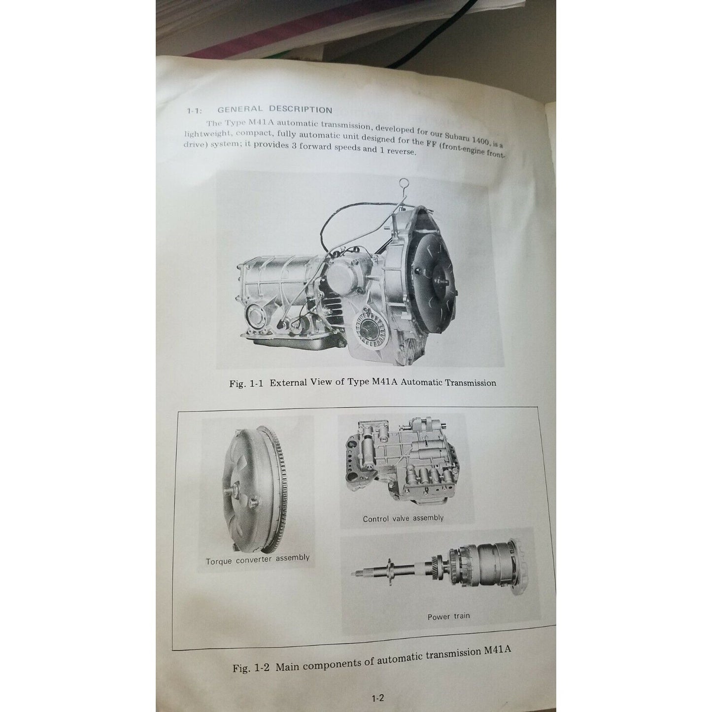 1974   Subaru 1400 1974 Year USA Model Service Manual Automatic Transmission