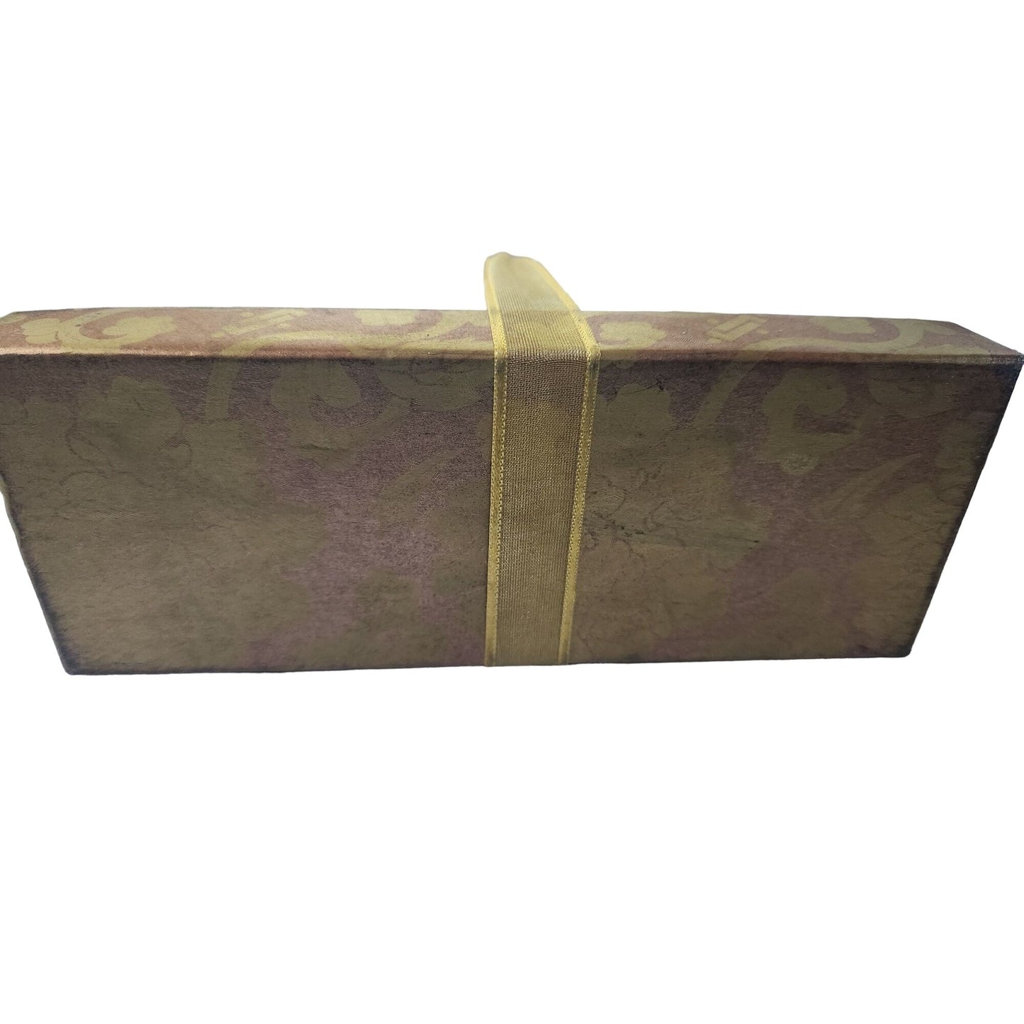 Candles Brown Gold Flowers Roses Votive  2 1/2 " Tall 2" Top Gift Box Set of 3 Sparkle Top