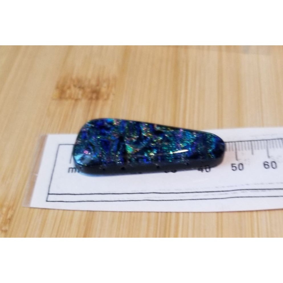 Gemstone Loose Pendant Cabachon  Dichroick glass    50 ct  10 gr 45 mm x 20 mm x 5 mm