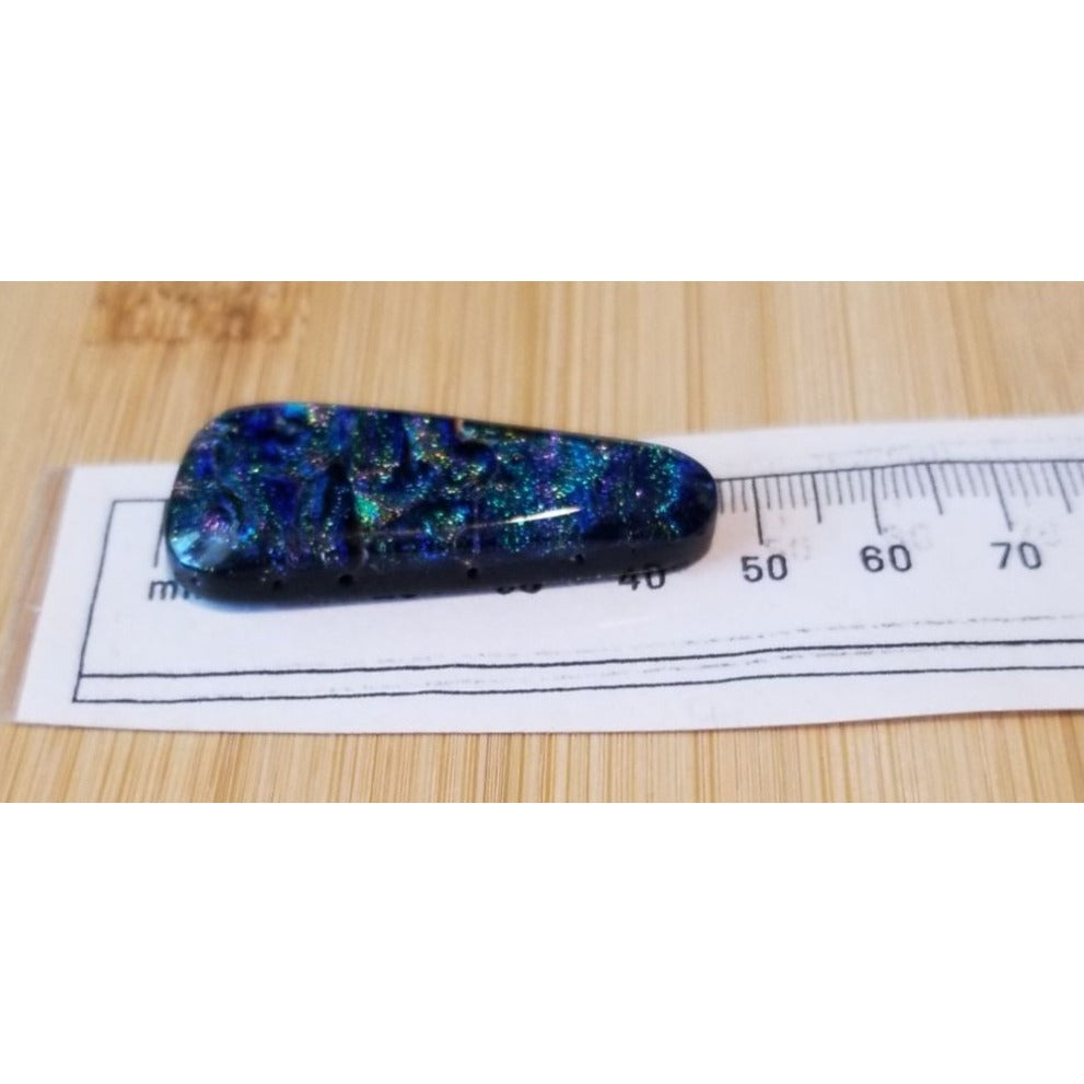 Gemstone Loose Pendant Cabachon  Dichroick glass    50 ct  10 gr 45 mm x 20 mm x 5 mm
