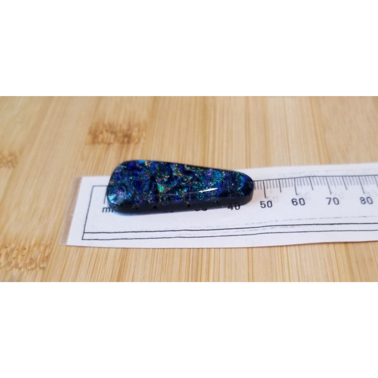 Gemstone Loose Pendant Cabachon  Dichroick glass    50 ct  10 gr 45 mm x 20 mm x 5 mm