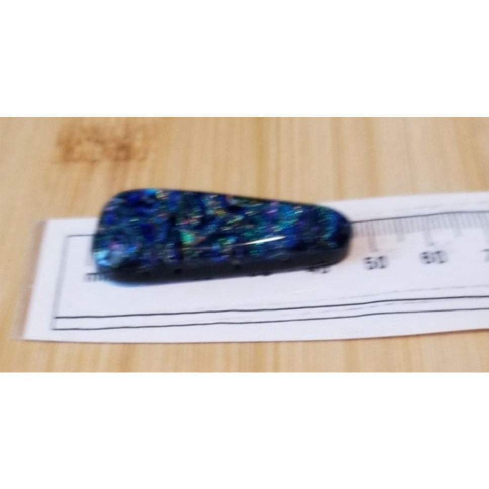 Gemstone Loose Pendant Cabachon  Dichroick glass    50 ct  10 gr 45 mm x 20 mm x 5 mm