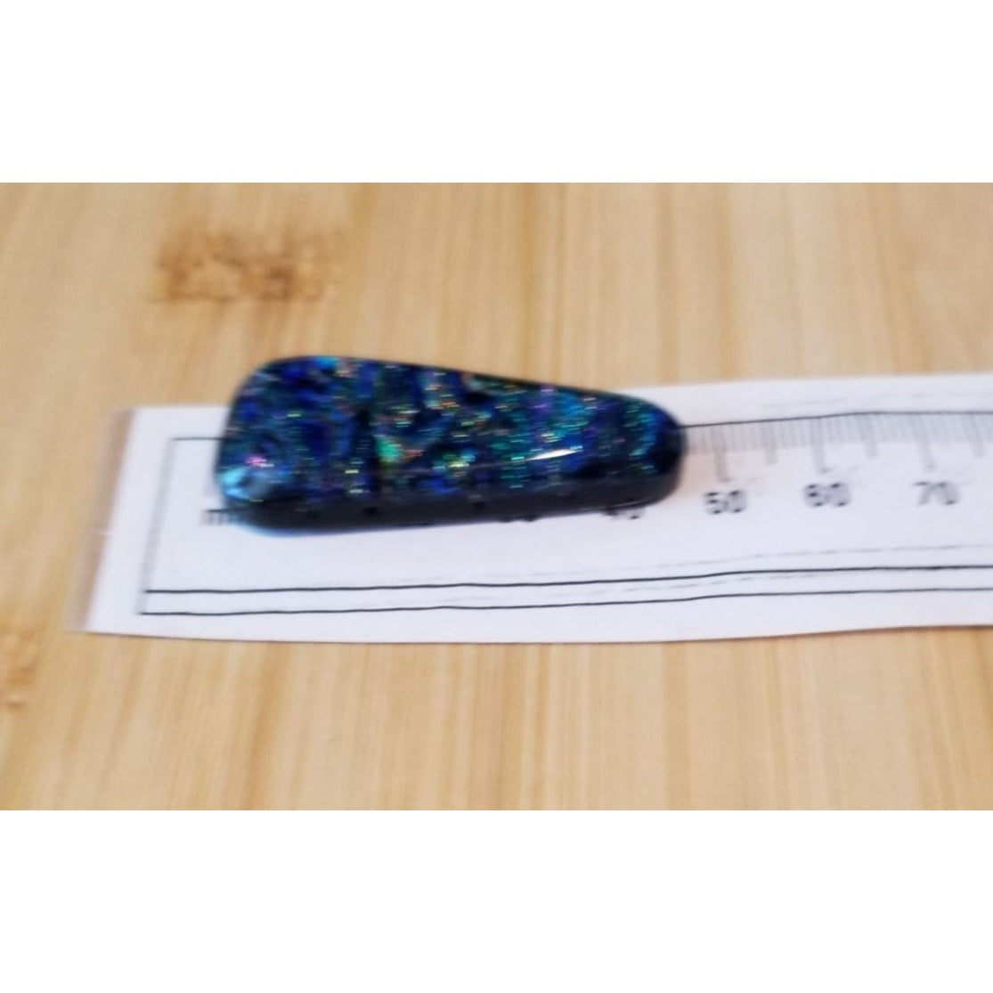 Gemstone Loose Pendant Cabachon  Dichroick glass    50 ct  10 gr 45 mm x 20 mm x 5 mm