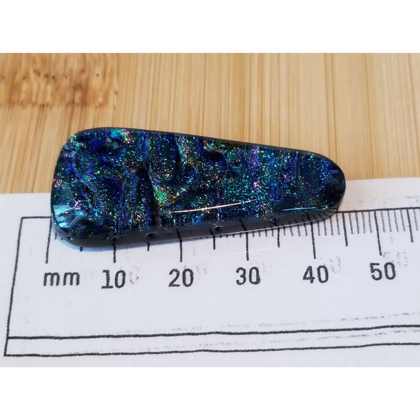Gemstone Loose Pendant Cabachon  Dichroick glass    50 ct  10 gr 45 mm x 20 mm x 5 mm