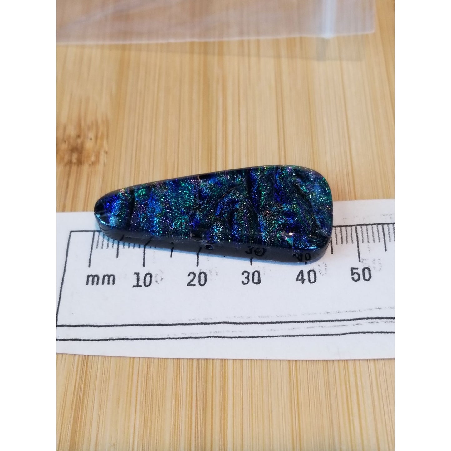 Gemstone Loose Pendant Cabachon  Dichroick glass    50 ct  10 gr 45 mm x 20 mm x 5 mm
