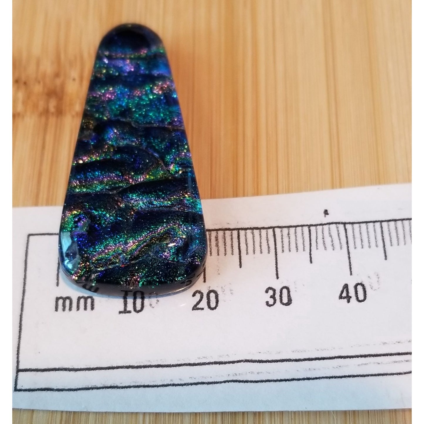 Gemstone Loose Pendant Cabachon  Dichroick glass    50 ct  10 gr 45 mm x 20 mm x 5 mm