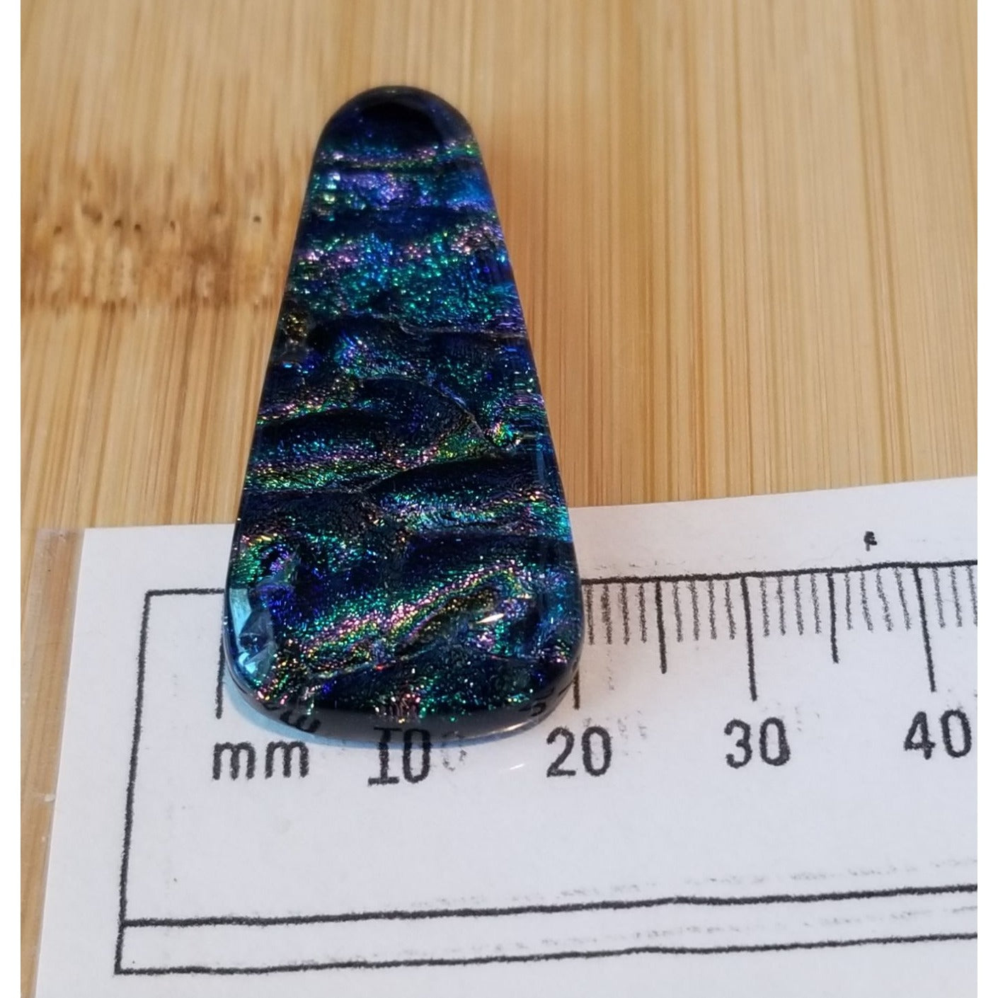 Gemstone Loose Pendant Cabachon  Dichroick glass    50 ct  10 gr 45 mm x 20 mm x 5 mm