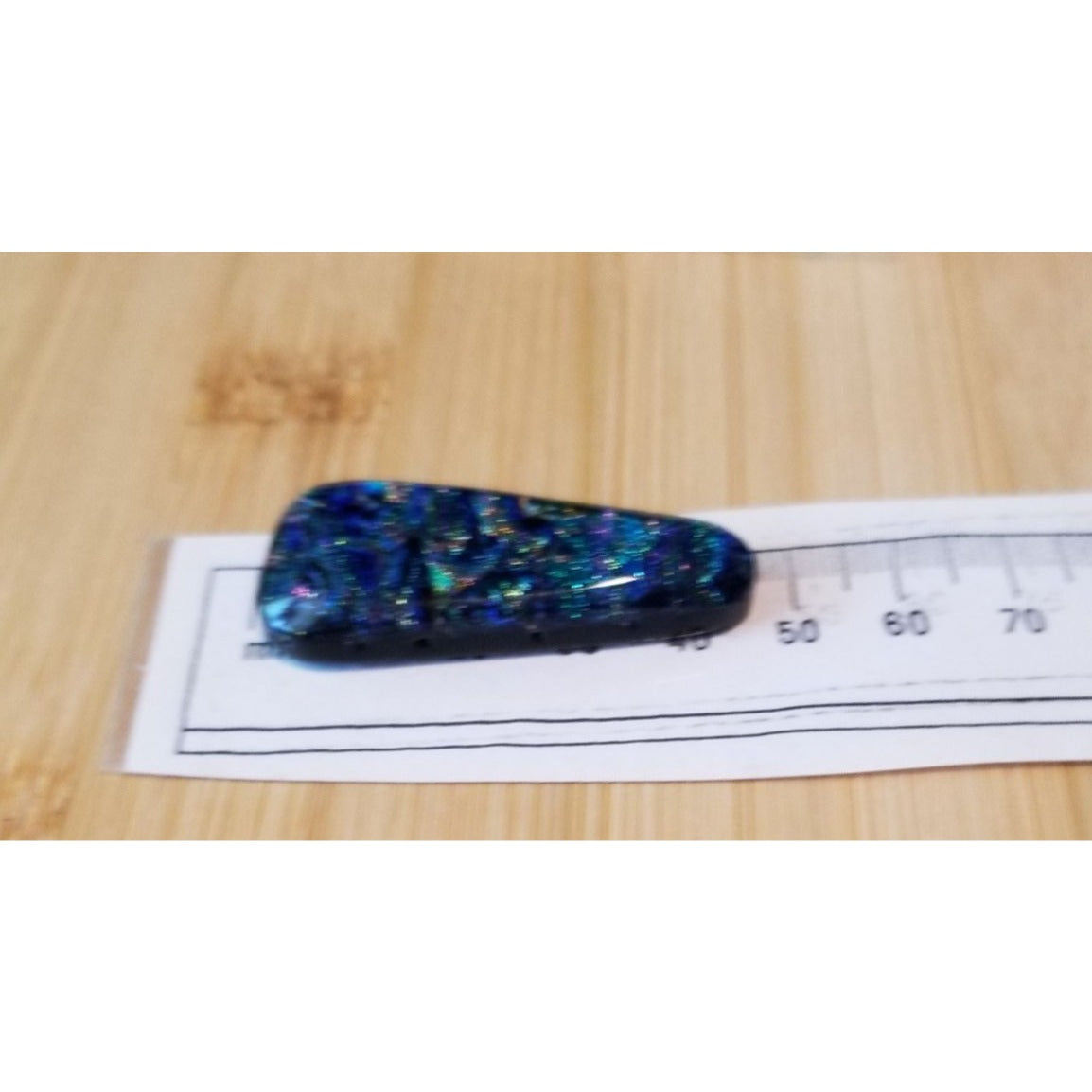 Gemstone Loose Pendant Cabachon  Dichroick glass    50 ct  10 gr 45 mm x 20 mm x 5 mm