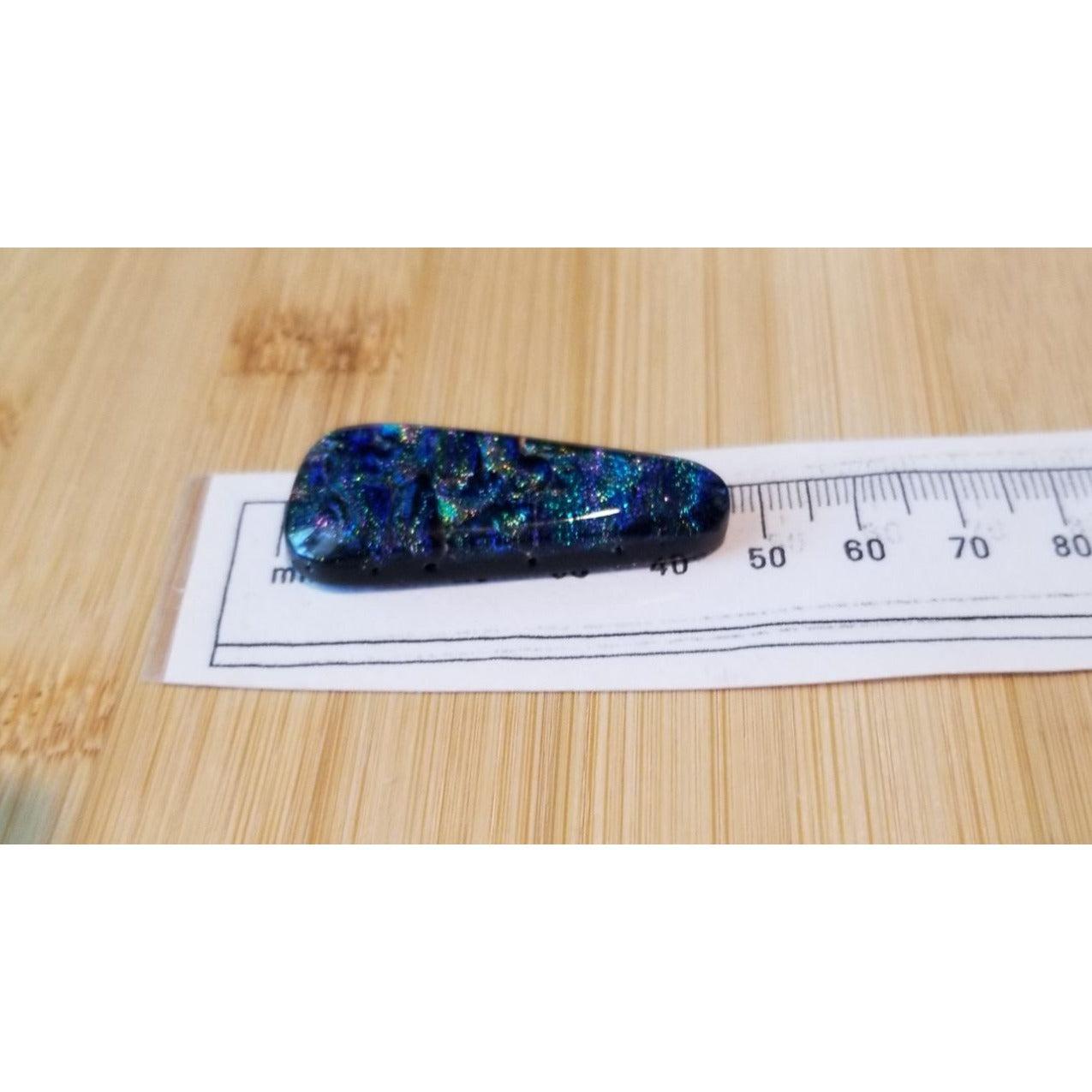 Gemstone Loose Pendant Cabachon  Dichroick glass    50 ct  10 gr 45 mm x 20 mm x 5 mm