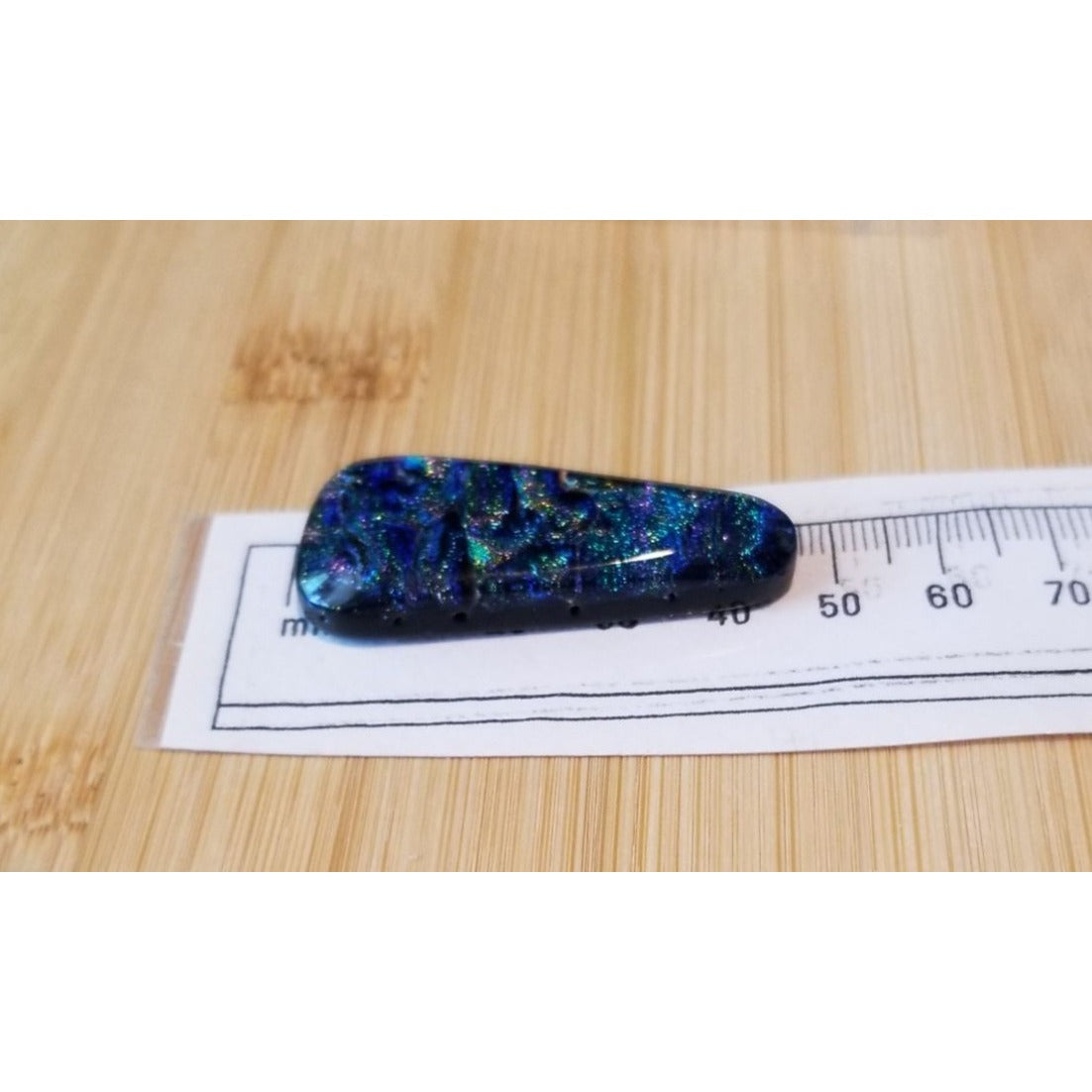 Gemstone Loose Pendant Cabachon  Dichroick glass    50 ct  10 gr 45 mm x 20 mm x 5 mm