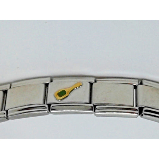 Bracelet Pugster Italian Charm Champagne Bottle Link Stainless