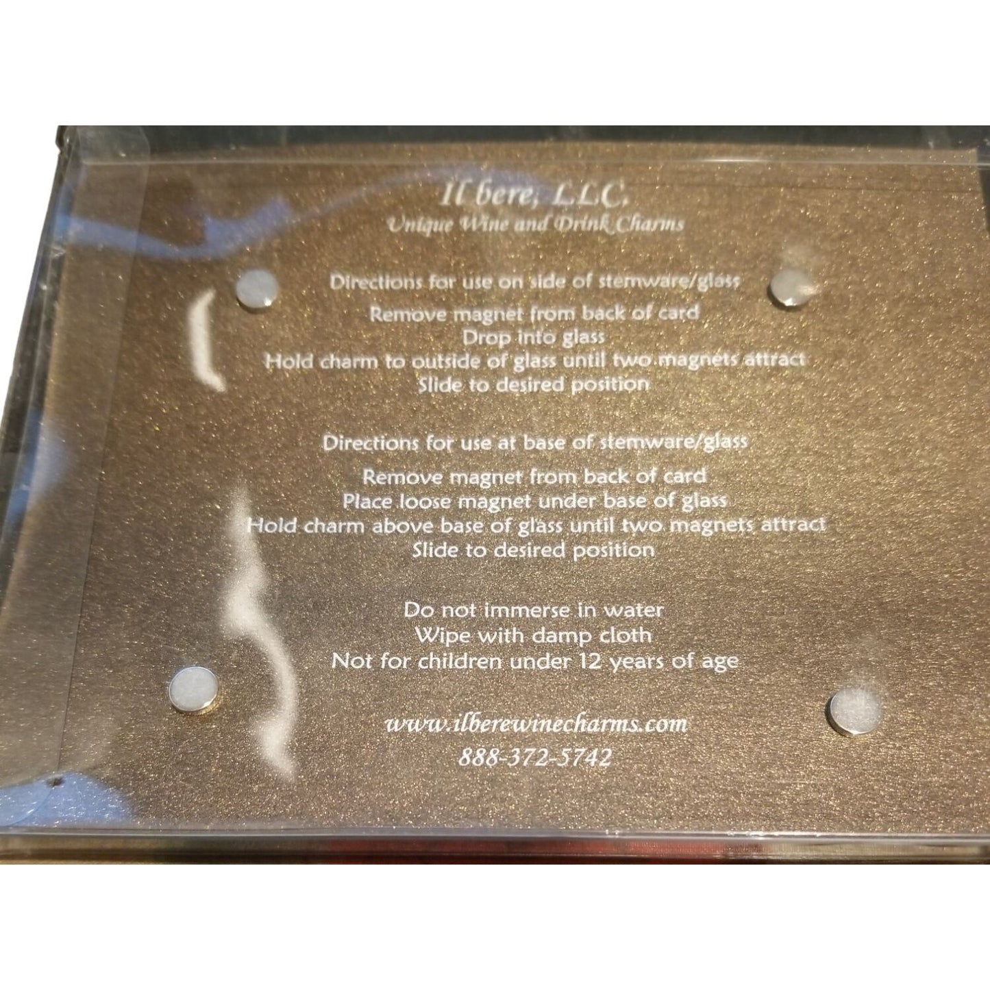 Wine Charms IL bere 4 piece Magnetic Pinot Gris Cabernet  Merlot  Decor 2