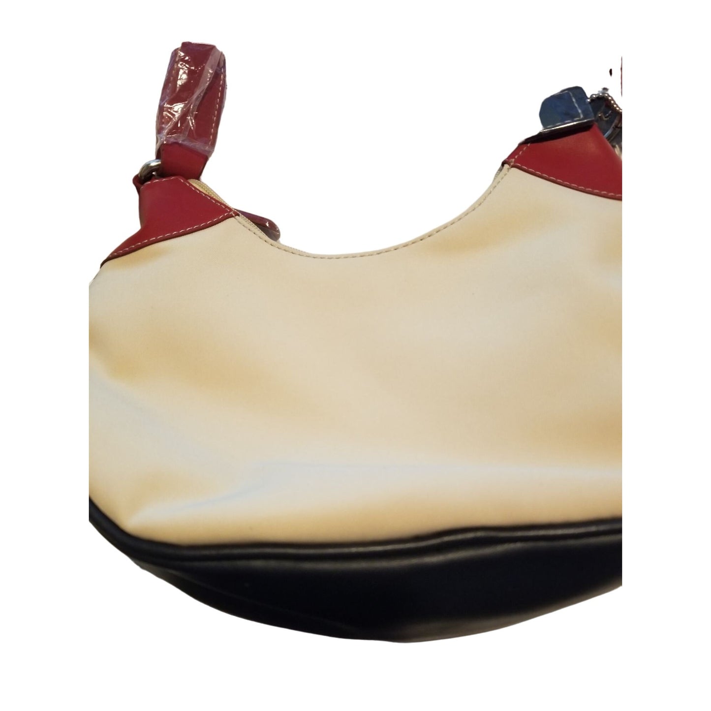 Purse Bag Shoulder 10" x  6" x 3"    15" Strap inside Zipper and 2 slit pockets Zip Top