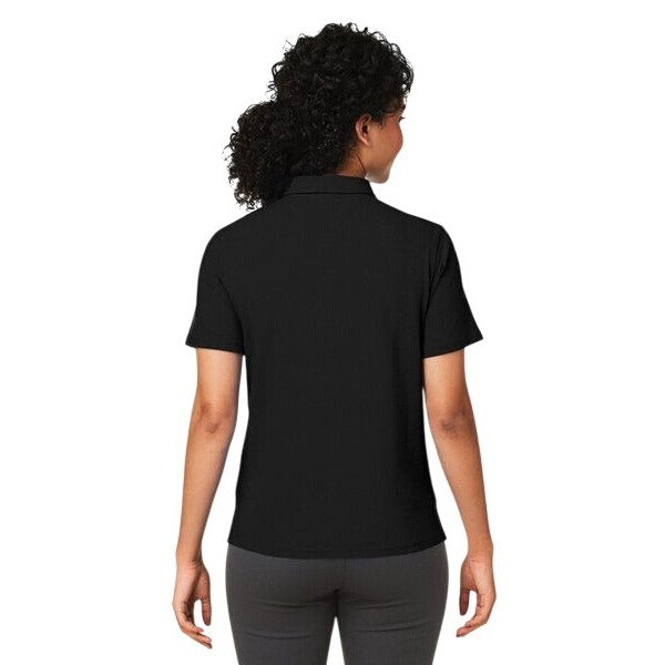 Polo Shirt Black Short Sleeves Devon Jones  100%  Organic Cotton  Size Large  3 Button