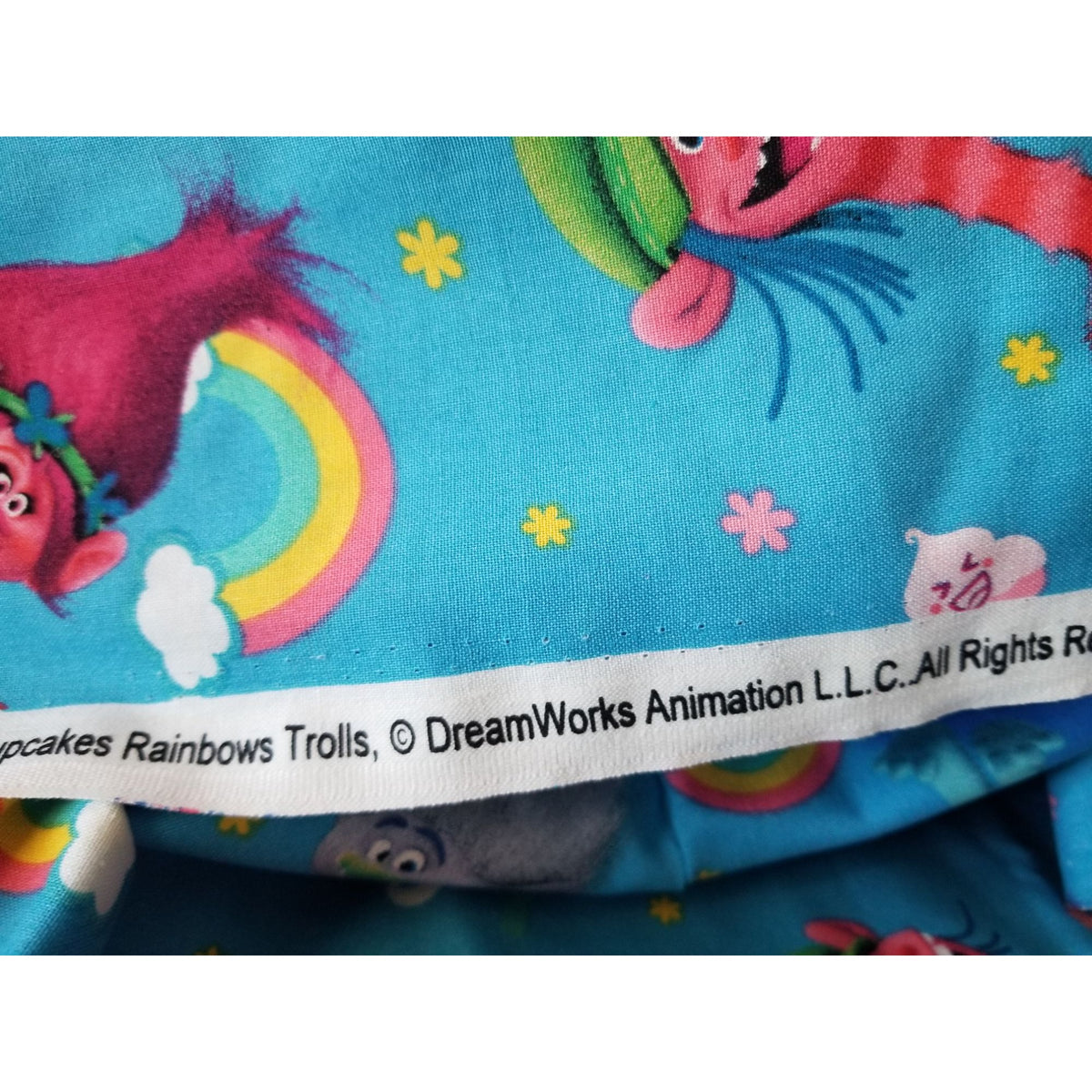 Material Blue Troll Spring Creative Products Fabric  Rainbow Cupcakes  44" x 36"   Cotton Craft Clothing Joann