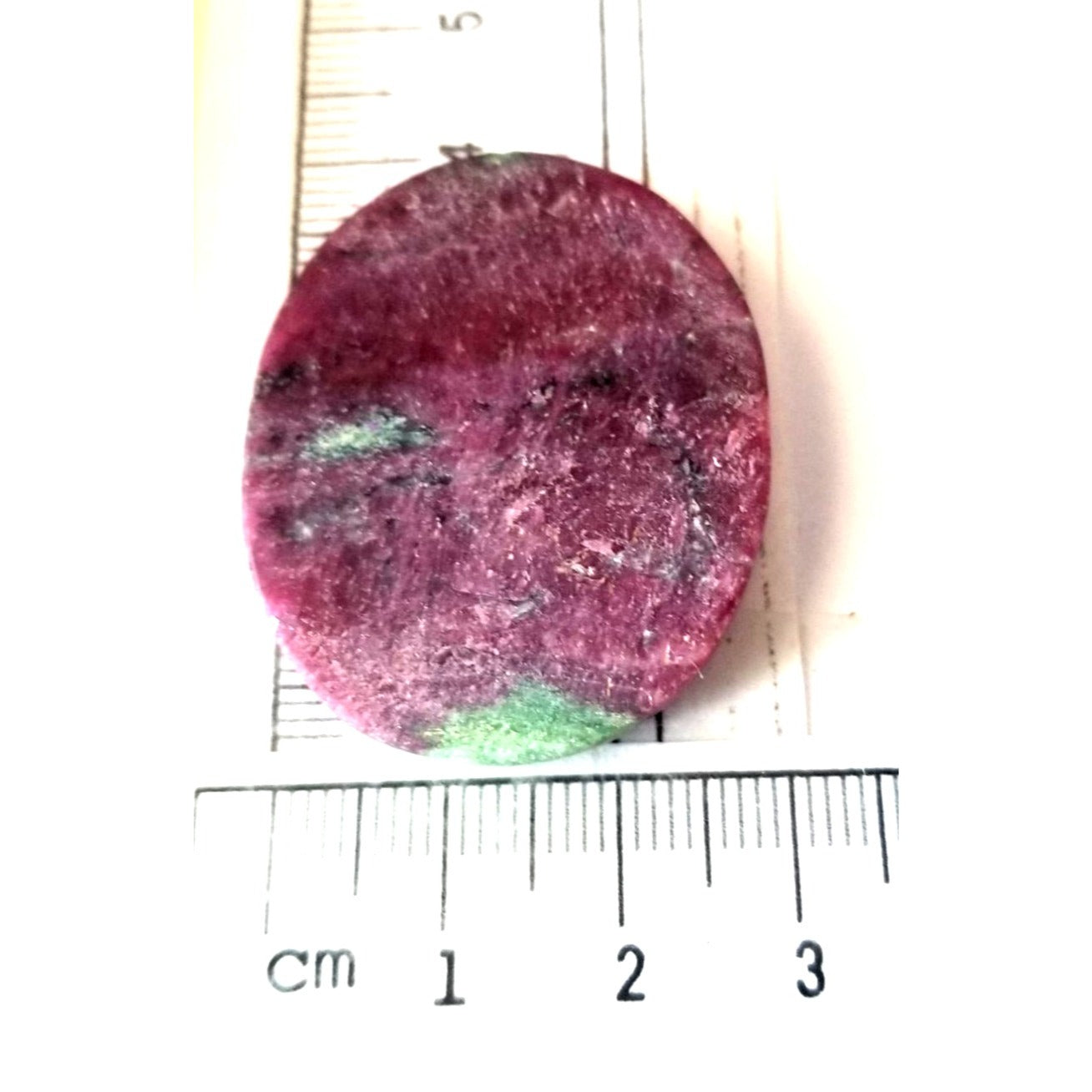 Loose Gemstone Ruby Xoisite Cabochon  4cm x 3cm 83 ct  16.6 gr Red Green Purple