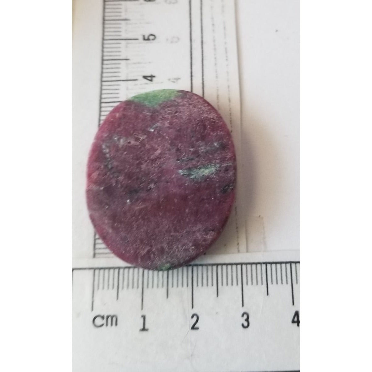 Loose Gemstone Ruby Xoisite Cabochon  4cm x 3cm 83 ct  16.6 gr Red Green Purple